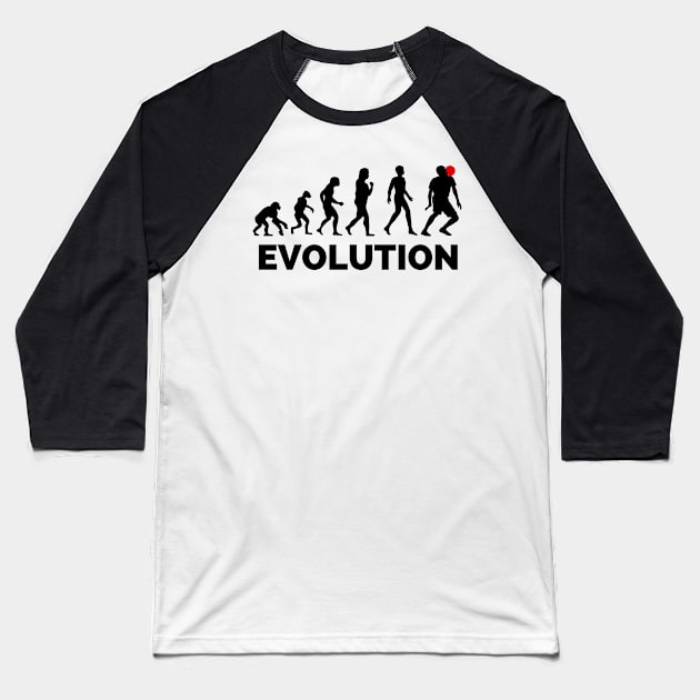 Evolution of Freestyle Football Baseball T-Shirt by Lottz_Design 